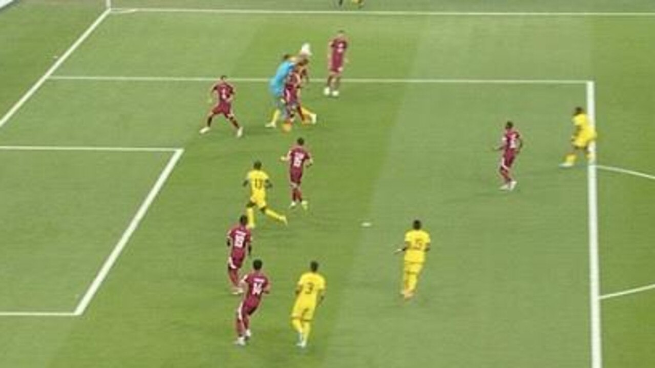 The moment the controversial off-side call was spotted.