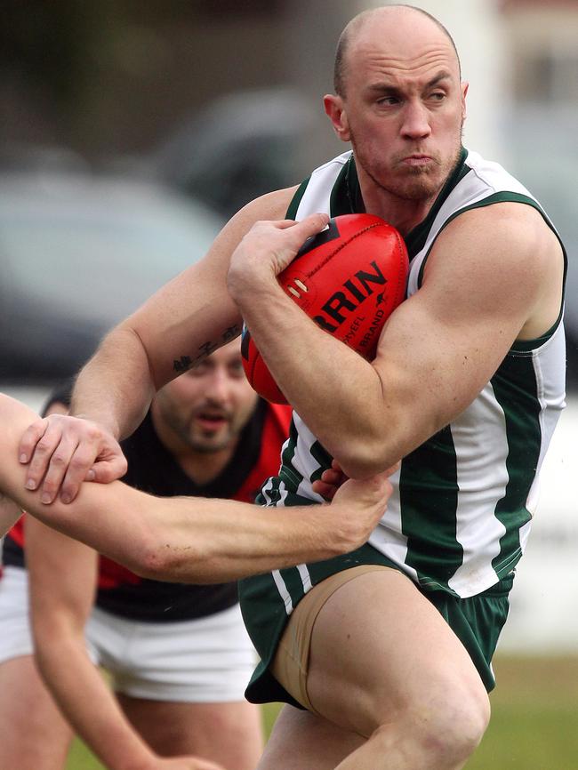 Matthew Carnelley kicked 22.3 in Forest Hill’s record romp. Picture: Sarah Matray