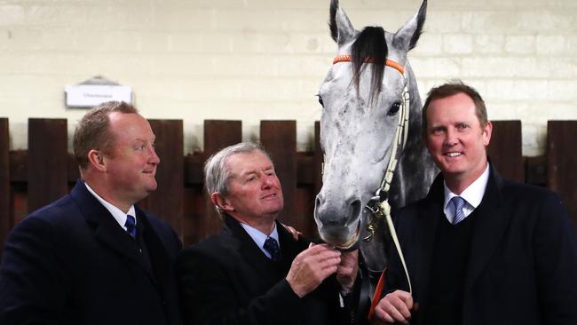 Trainers Wayne, John and Michael Hawkes saddle up a number of live chances at Canterbury on Wednesday. Picture: AAP Image