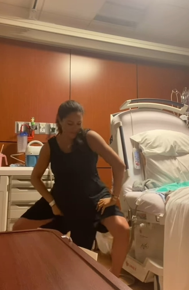 In the clip, Meghan could be seen dancing to the viral Baby Momma Dance Song while in hospital.