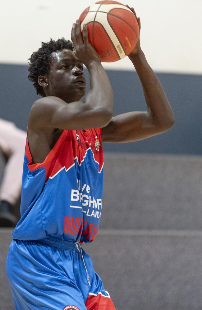 Kizito Oryem for Toowoomba Mountaineers Youth League side. Picture: Kevin Farmer