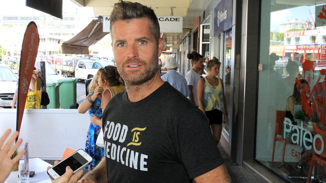 ‘Food is Medicine’ reads Pete Evans’ T-shirt. Also, medicine is medicine. Picture: Justin Brierty