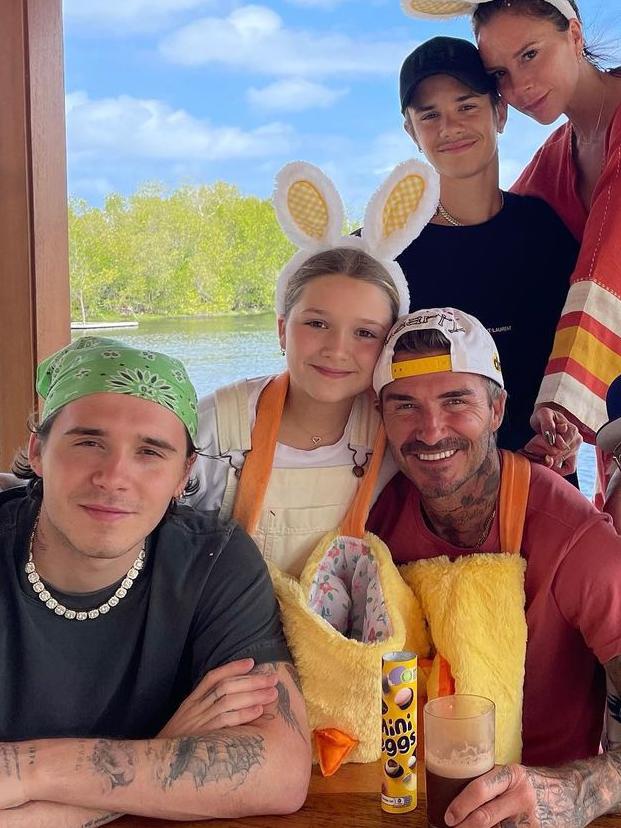 Brooklyn with his famous family. Picture: BrooklynBeckham