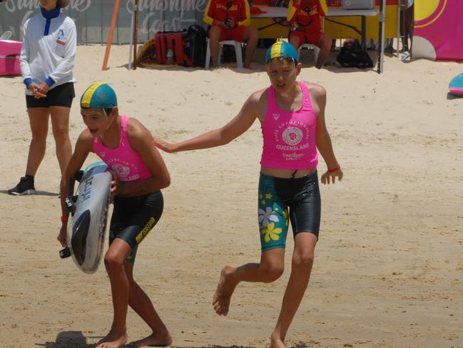 Action from the Queensland Youth Surf Life Saving Championships on February 17.