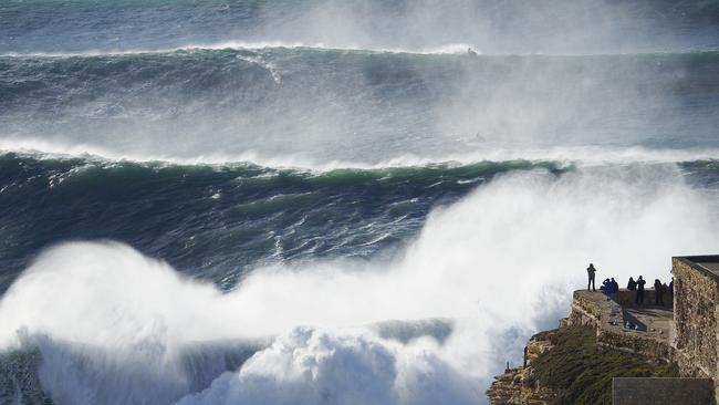 Ted Grambeau was on hand to document some of the biggest waves ever at Nazare, Portugal. Picture: Ted Grambeau