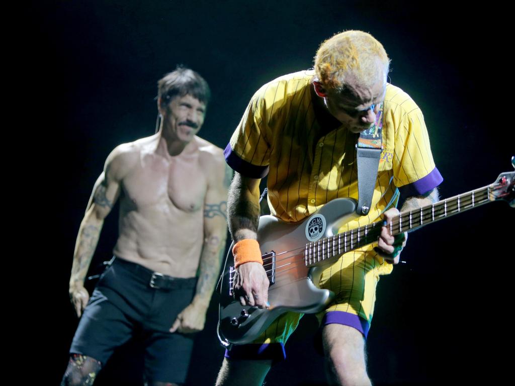 Red Hot Chili Peppers kick off their Australian tour at Hobart's Derwent Entertainment Centre. Picture: PATRICK GEE