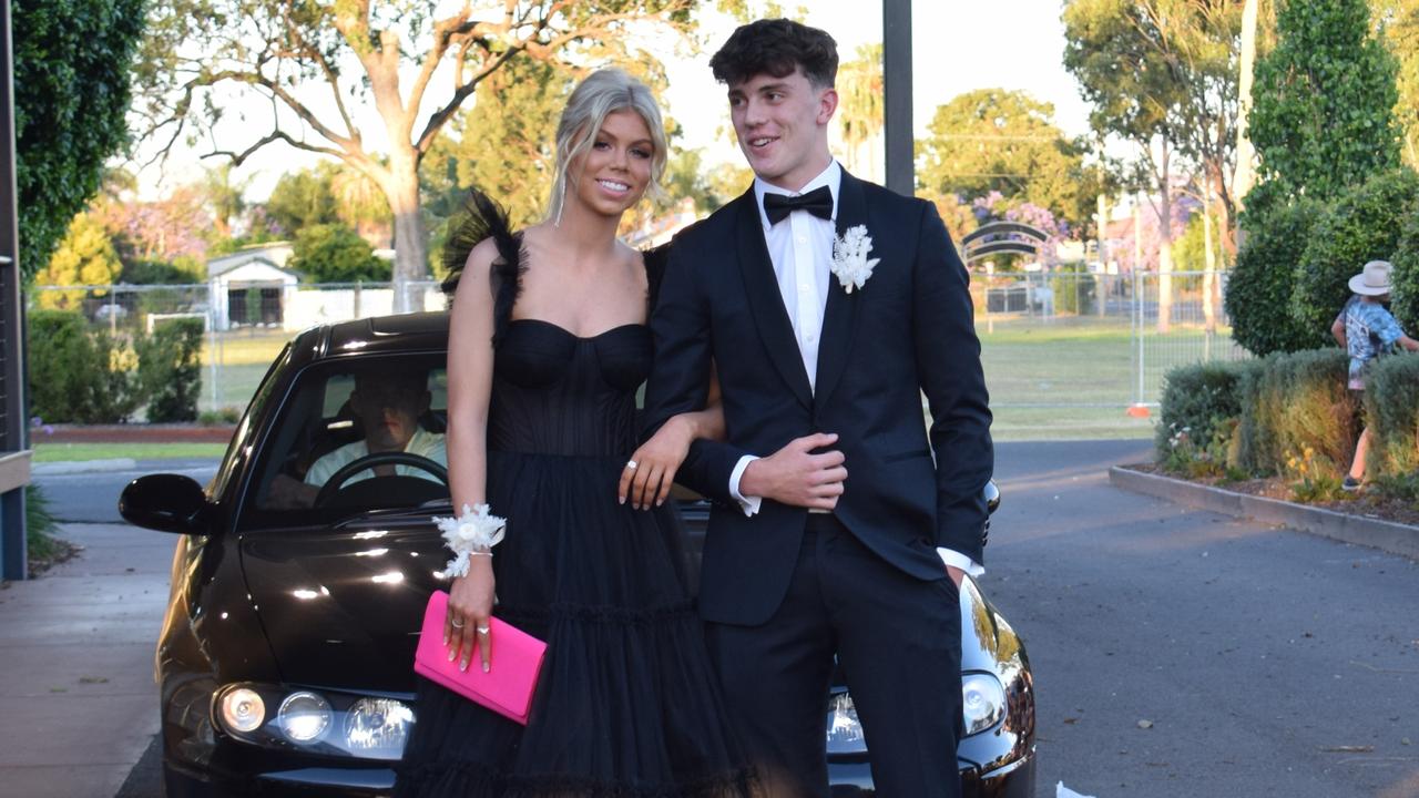 Rosie Turner and William Herbert at the Our Lady of Southern Cross College formal 2022. Picture: Emily Devon.