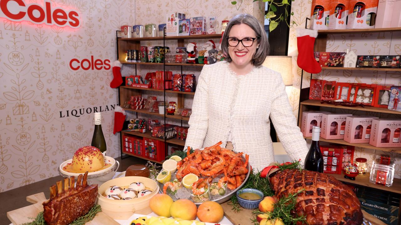 Leah Weckert, CEO and Managing Director of Coles Group, at the Christmas event in Sydney. Picture: Hanna Lassen/Getty Images