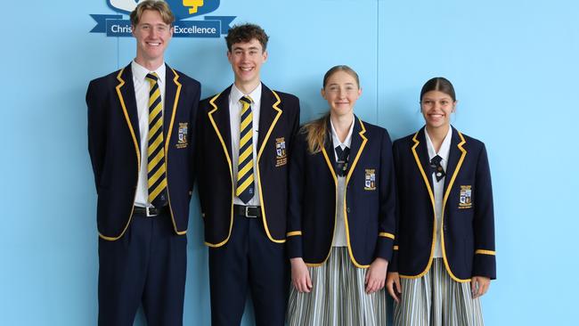 Redlands College 2023 school captains, Jack Palmer, Noah Davey, Sophie Saunders, and Nita de Jager. Picture: Contributed