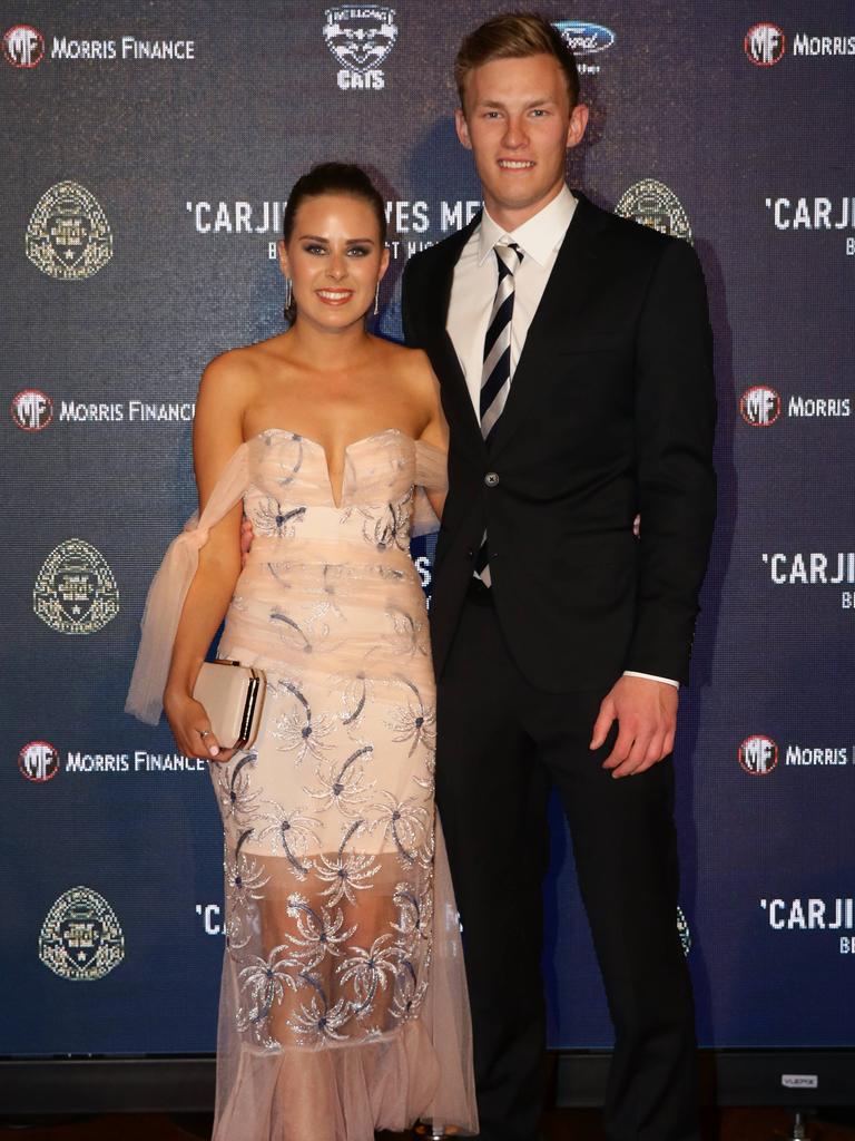 Matthew Hayball and Nicole Hobbs. Carji Greeves red carpet arrivals. Picture: Peter Ristevski