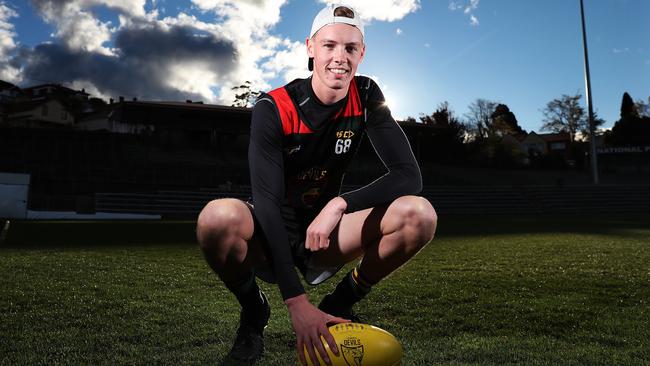 Tasmania Devils player Matt McGuinness is off to the AFL State Draft Combine. Picture: NIKKI DAVIS-JONES