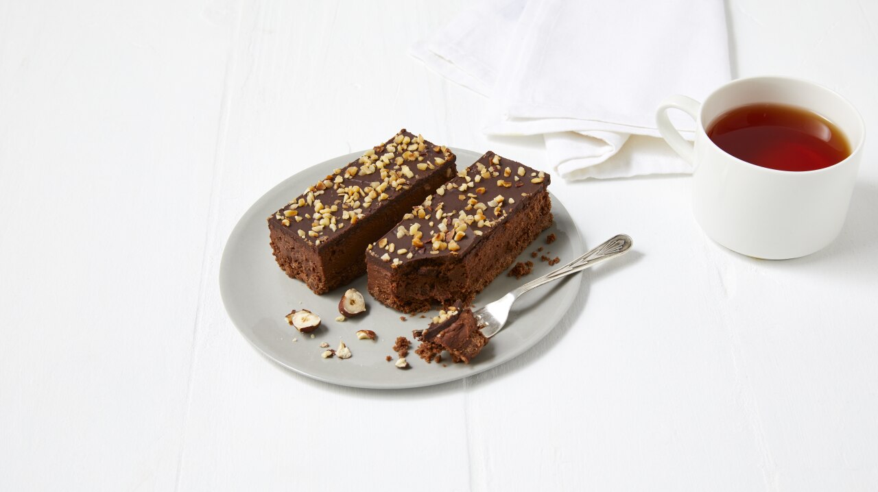 Coles chocolate hazelnut slice won the chilled vegan food category.