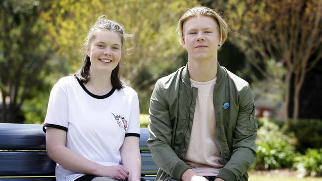 Seventeen-year-old Tyrael Woodward and 18-year-old Jarrod Triggs will soon be planning their future after leaving school. Picture: Angelo Velardo