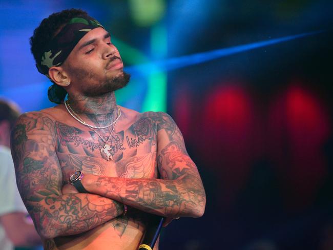 Singer Chris Brown is one of many artists to have been in trouble. Picture: Bryan Steffy