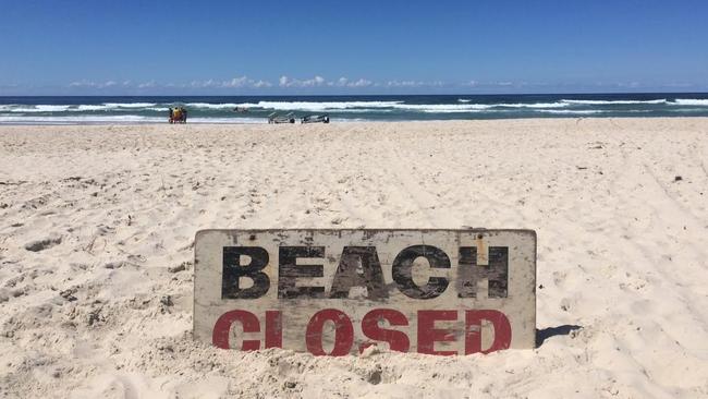 Lighthouse Beach in Ballina pictured following a shark attack. Picture: Jason O’Brien