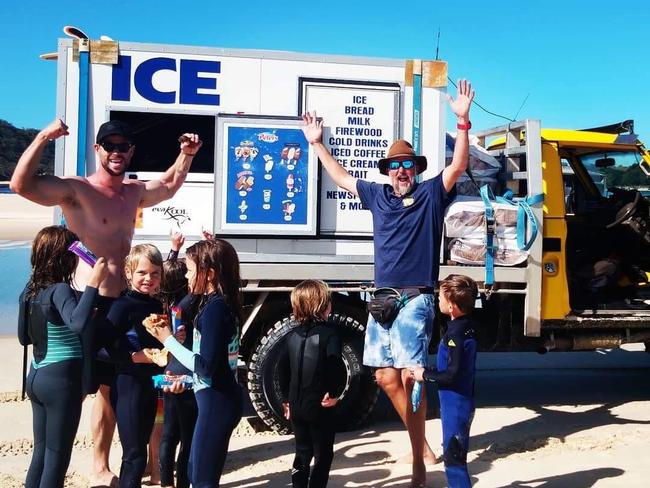 New Marvel movie  "Thor v The Ice Man"? Hollywood heartthrob Chris Hemsworth gets to meet our famous "Ice Man" at the Cooloola Coast. Credit: The Ice Man