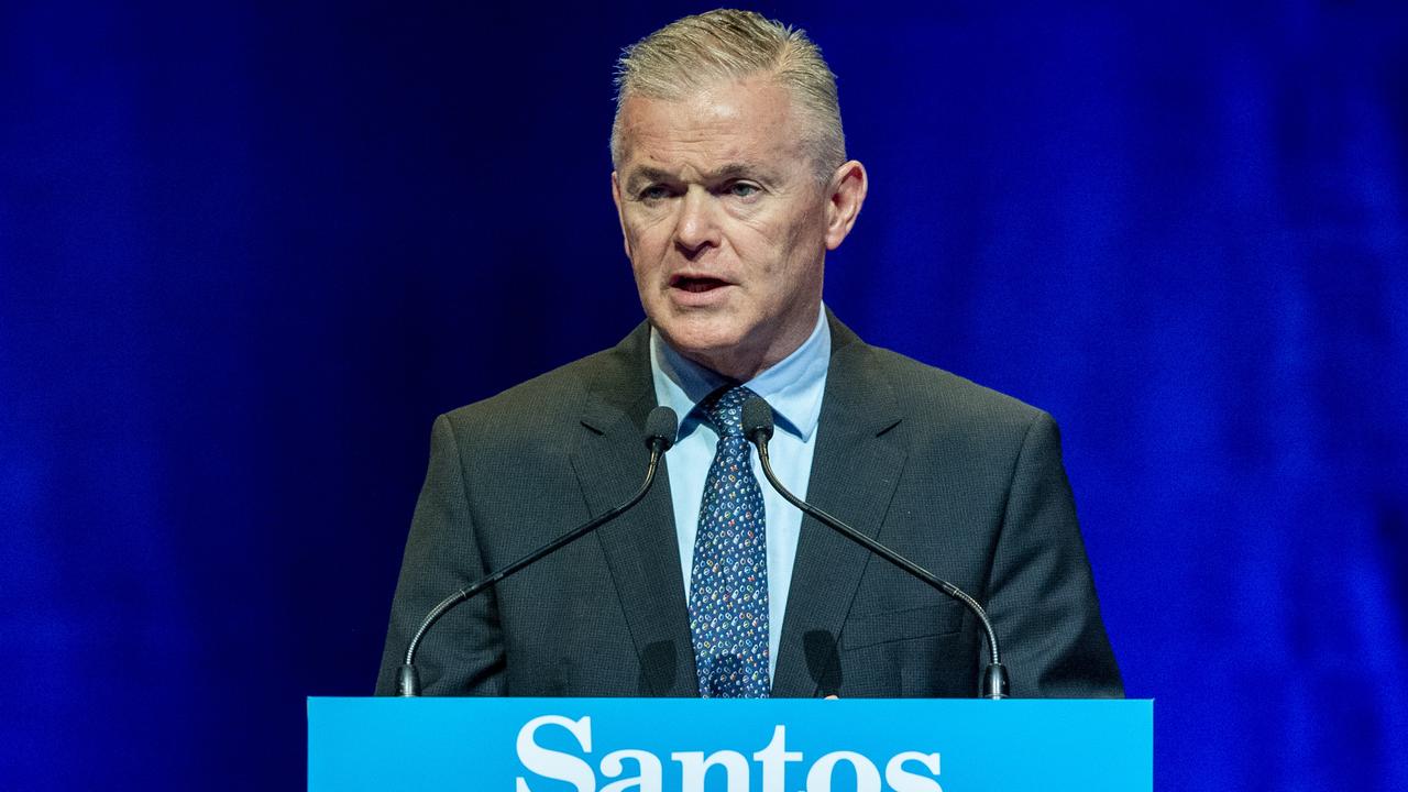 Santos boss Kevin Gallagher shuffles team as Woodside Energy talks begin |  The Australian