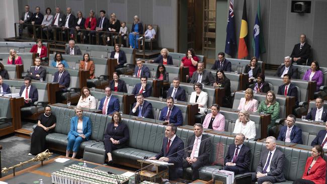 BUDGET 2022 Australian Treasurer Jim Chalmers 2022 Federal Budget speech in the House of Representatives in Parliament House in Canberra. Picture: NCA NewsWire / Gary Ramage