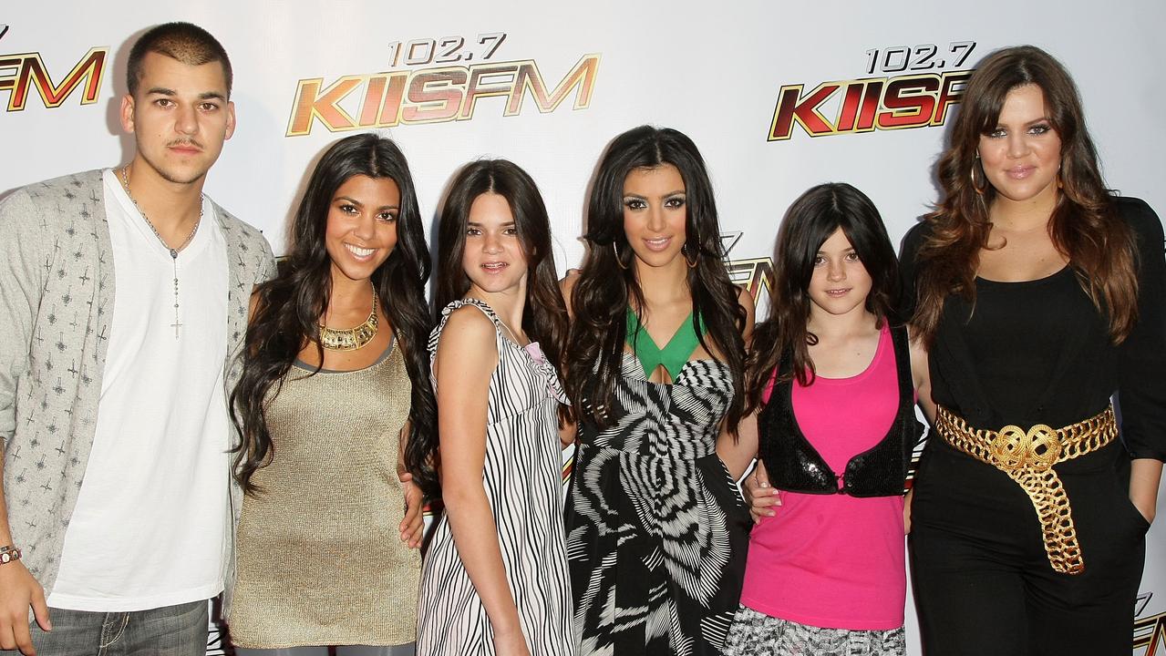 The world didn’t know what hit it when the Kardashians appeared on screens in 2007. Pictured here in 2008, with Khloe far right. Picture: Getty Images