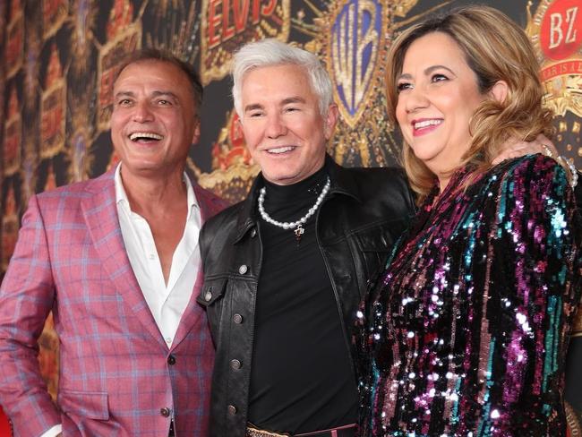 Premier Annastacia Palaszczuk with partner Reza Adib (left) and director Baz Luhrmann at the premiere of ELVIS