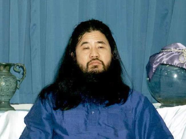 Shoko Asahara, guru of the doomsday Aum Shinrikyo cult. pictured in 1990. Picture: AFP