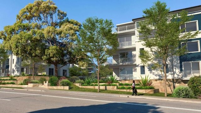 An artist's impression of the apartment redevelopment proposed for the old Salvation Army site on Fisher Rd, Dee Why. Picture: Rose Architectural Design