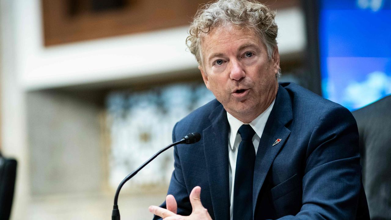 Senator Rand Paul, a Republican from Kentucky, told a committee pandemic hearing that experts don’t always know best. Picture: Al Drago / POOL / AFP.