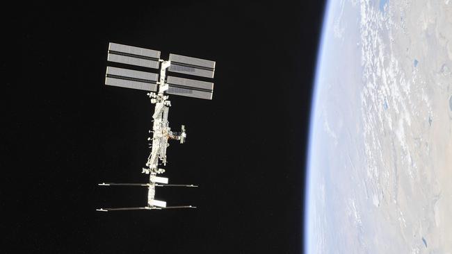 The International Space Station will be visibile from Tasmania each night for the next week. Picture: ROSCOSMOS/NASA/AFP