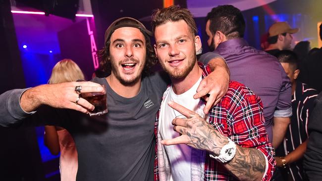 Todd Harold and Haydon Lovell at Shooters Nightclub in 2019.