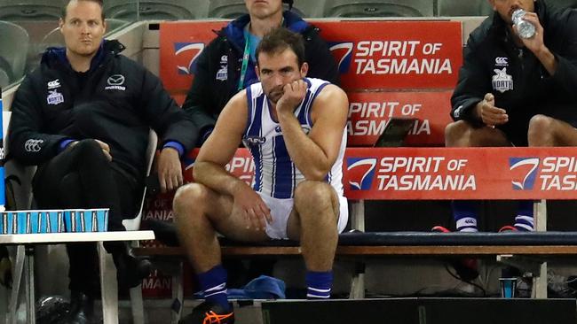 Clearance king Ben Cunnington will miss this week’s game against Essendon through injury. Picture: Michael Willson/AFL Photos via Getty Images