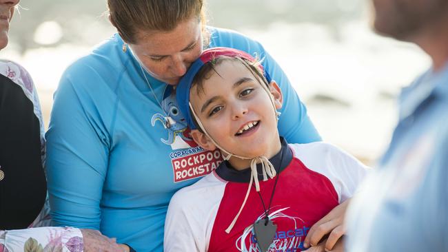 Copacabana competitor Brynn Fielden prepares to participate in the Surf Life Saving Central Coast Inclusive Branch Carnival at Copacabana Beach. Picture: Troy Snook