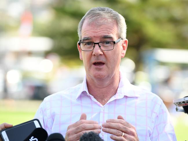 NSW Opposition Leader Michael Daley speaks to media at Maroubra Beach on Sunday. Picture: AAP