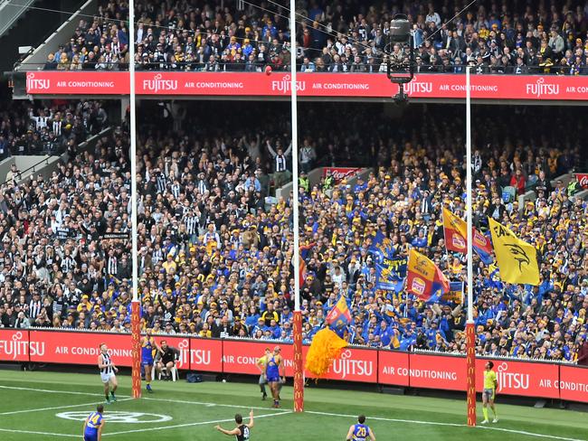 A grand final crowd of at least 30,000 is expected at the Gabba on October 24. Picture: Jason Edwards