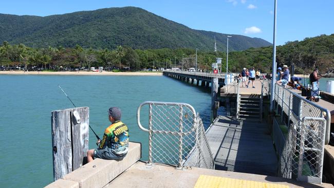 The jetty at beautiful Palm Cove beach. Picture: Brendan Radke