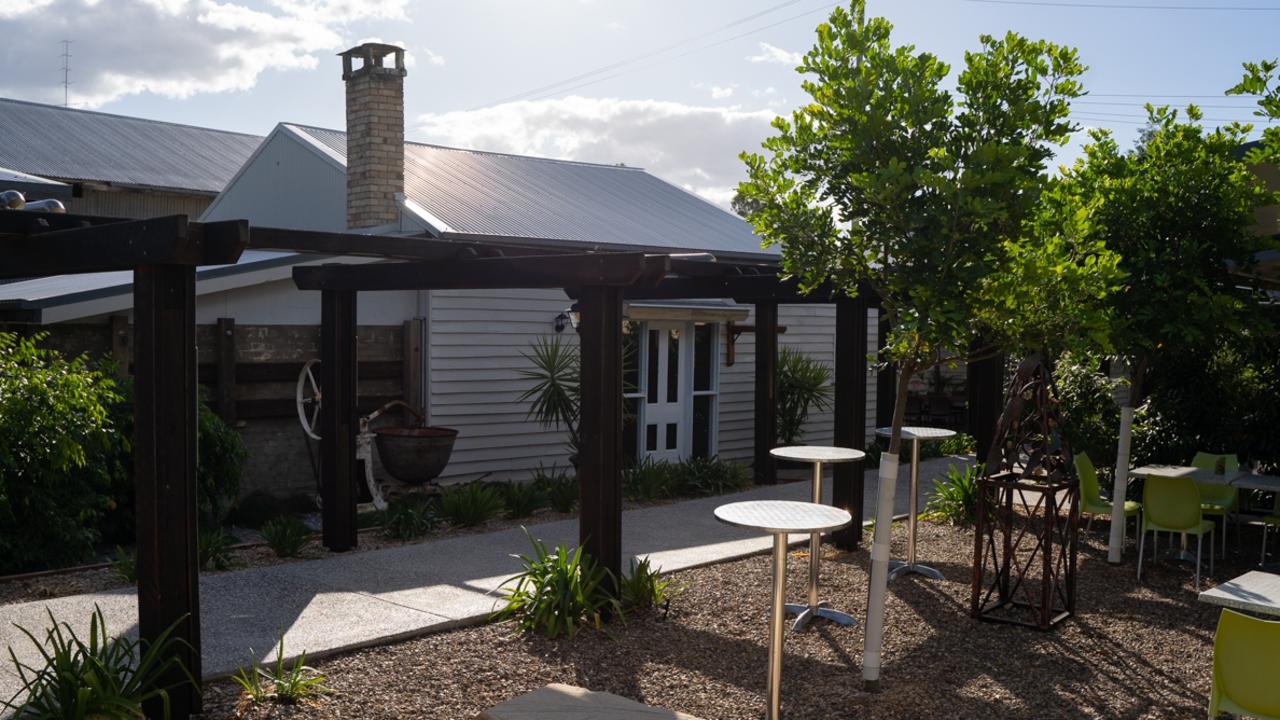 Now: The back of the Imbil Wild Vine Cafe looking onto the old Imbil bakery. Picture: Christine Schindler