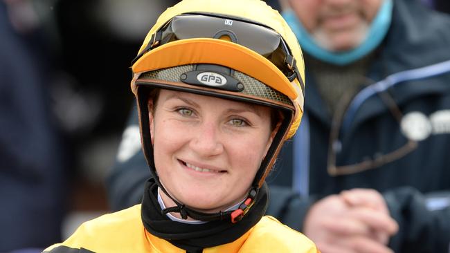 Jamie Kah would be free to resume riding from November 26 if successful in her Supreme Court appeal. Picture: Racing Photos via Getty Images