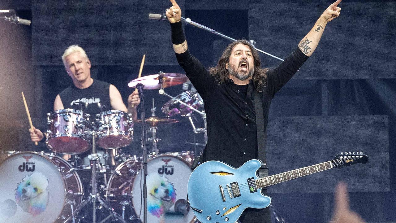 Foo Fighters playing Coopers Stadium in Adelaide in December last year. Picture: Getty.