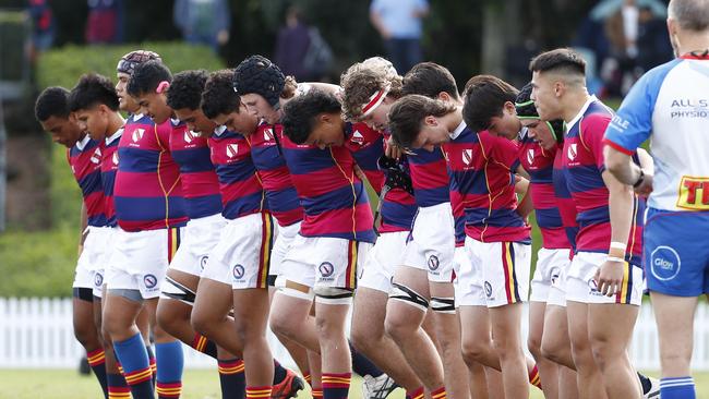 Action from the GPS First XV rugby match between Brisbane Grammar School and Brisbane State High School. Photo:Tertius Pickard