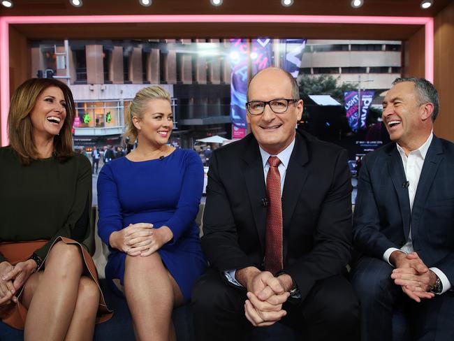 Seven’s Sunrise team Natalie Barr, Samantha Armytage, David Koch and Mark Beretta will be hard to knock off the top spot. Picture: Sam Ruttyn