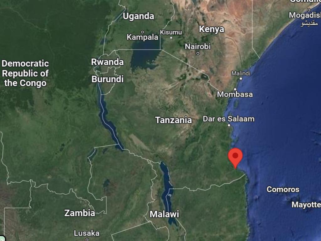 So far, 13 cases of the mystery illness – including three deaths – have been reported in Lindi, Tanzania. Picture: Google.