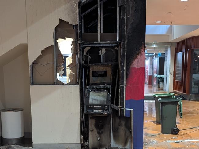 The destroyed ATM on Wednesday morning. Picture: Supplied