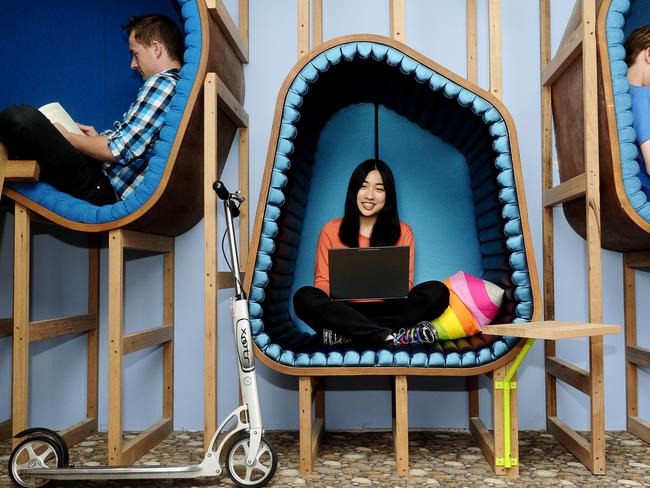 Google intern Janette Chiu at Google’s Sydney office.