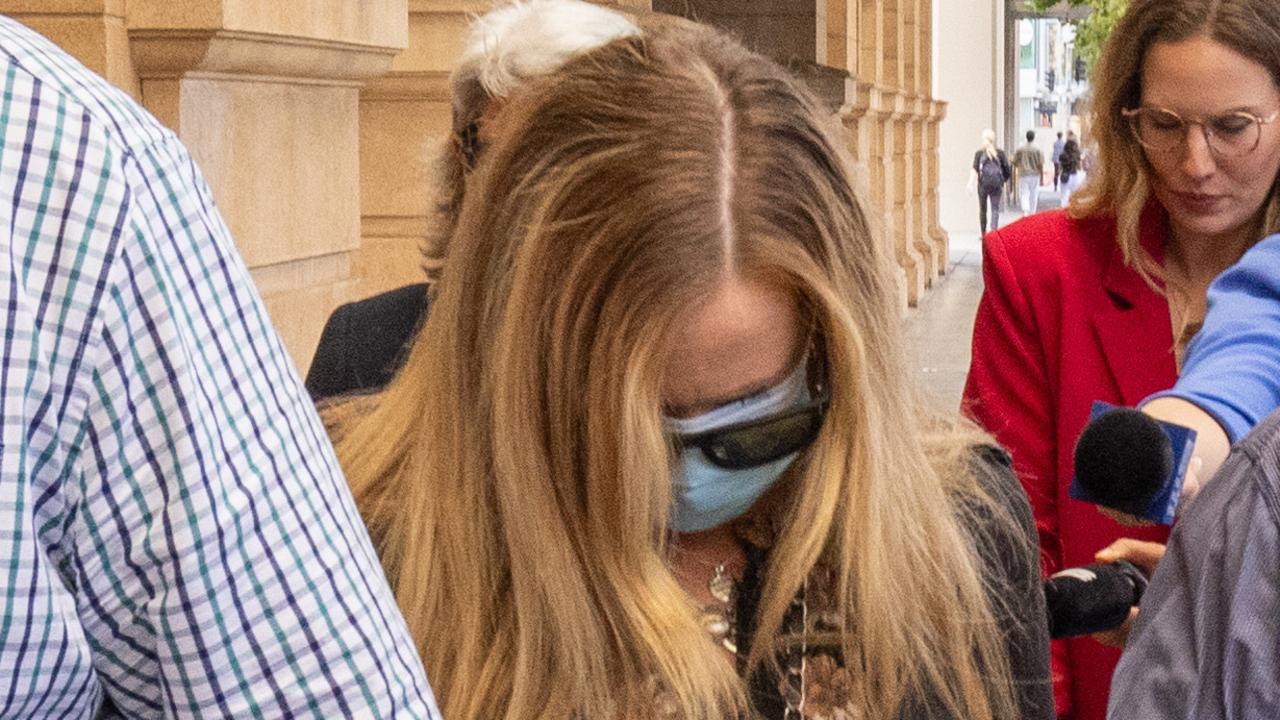 Rebecca Lea Denton leaves Adelaide court. She pleaded guilty to criminal neglect over the death of her 3-week-old son. Picture: NewsWire / Ben Clark