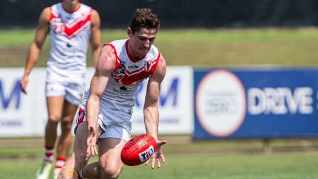 Scott Carlin stood out as Waratah played the Tiwi Bombers in Round 6 of the 2023-24 NTFL season. Picture: Pema Tamang Pakhrin