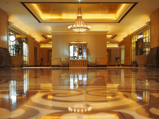 Stepping inside the lobby. Picture: Leah McLennan