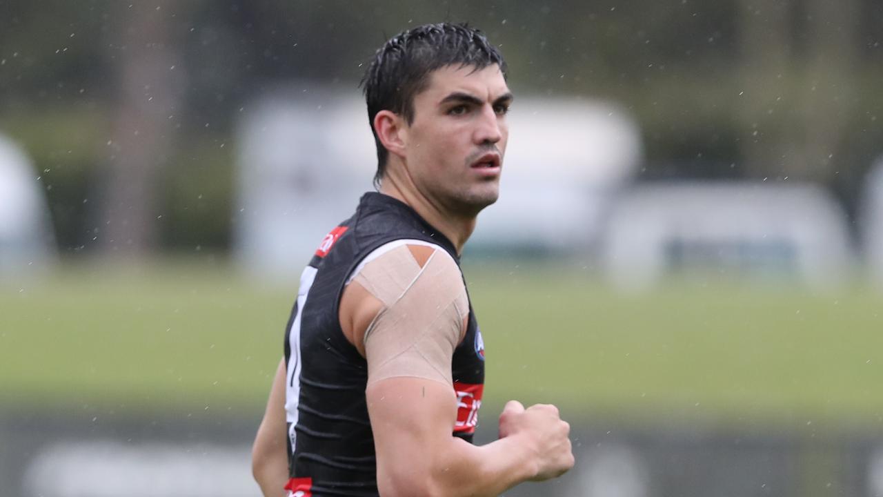 Brayden Maynard at Collingwood training. Picture: David Crosling