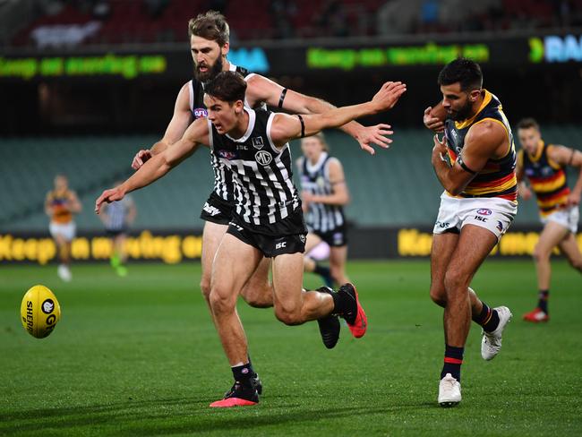 Connor Rozee chases the ball. Picture: AAP Image/David Mariuz