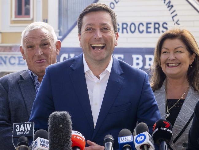 MELBOURNE, AUSTRALIA - NewsWire November 25th, 2022: Leader of the Victorian Liberal Party, Matthew Guy makes an announcement at the tourist attraction, Sovereign Hill in Ballarat today.Picture: NCA NewsWire / Wayne Taylor