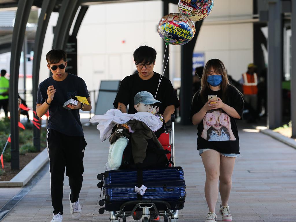 People arrive at Sydney airport in January 2022. Picture: Gaye Gerard/NCA NewsWire