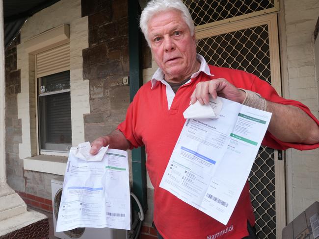 Pensioner, Bob Blackwell, 74,  of Port Adelaide, is very concerned about both electricity and gas bills going up. 4 September 2024. Picture: Dean Martin